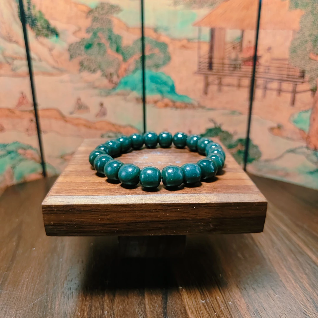 Y和田玉桶珠手串（卡10）1917