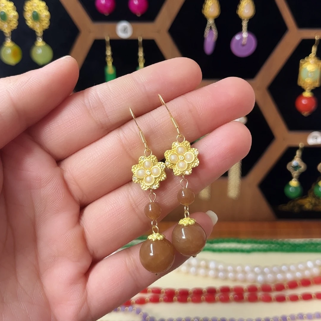 锆石合金925银耳饰