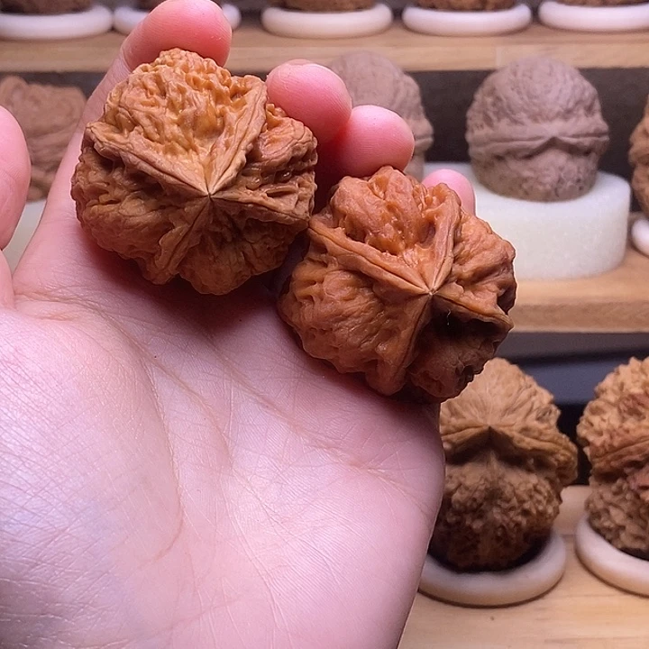 把件桃核12 四棱