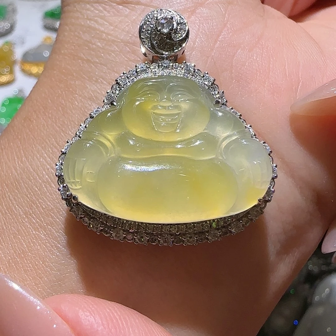 【闪购商品】颈饰18K金镶嵌翡翠天然