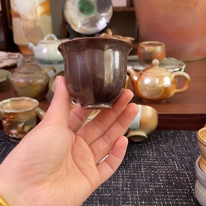 紫金莲花主人杯茶杯