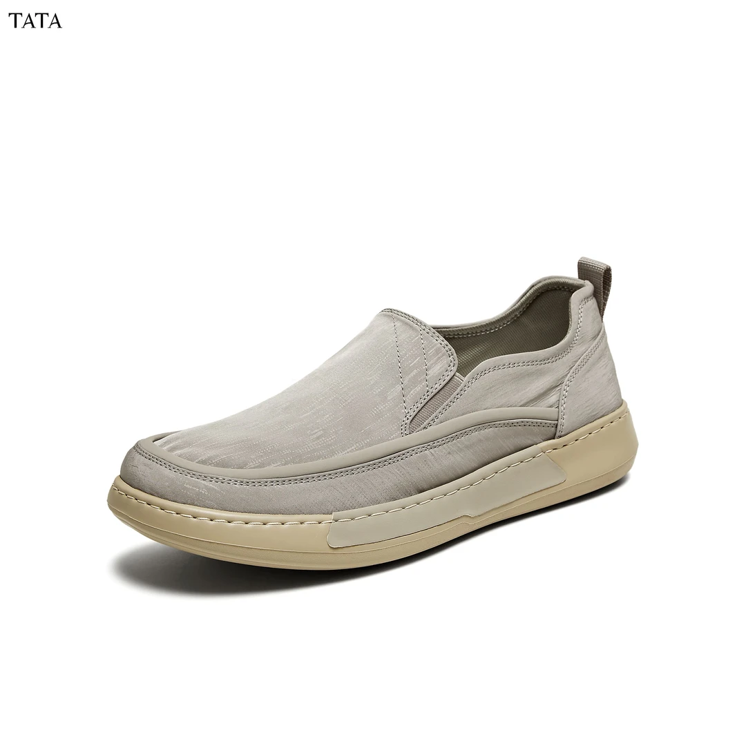 TATA他她一脚蹬软底布鞋男士透气懒人休闲爸爸鞋2025新款VMX02AM5