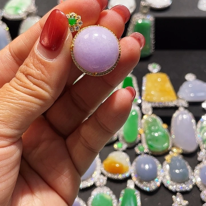 翡翠银S925镶嵌颈饰