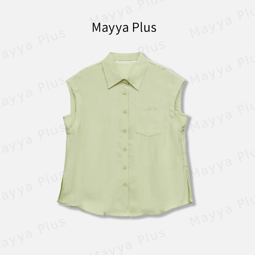 【轻快日记】Mayya Plus麦芽定制轻奢气质显瘦欧若风衬衣32527783