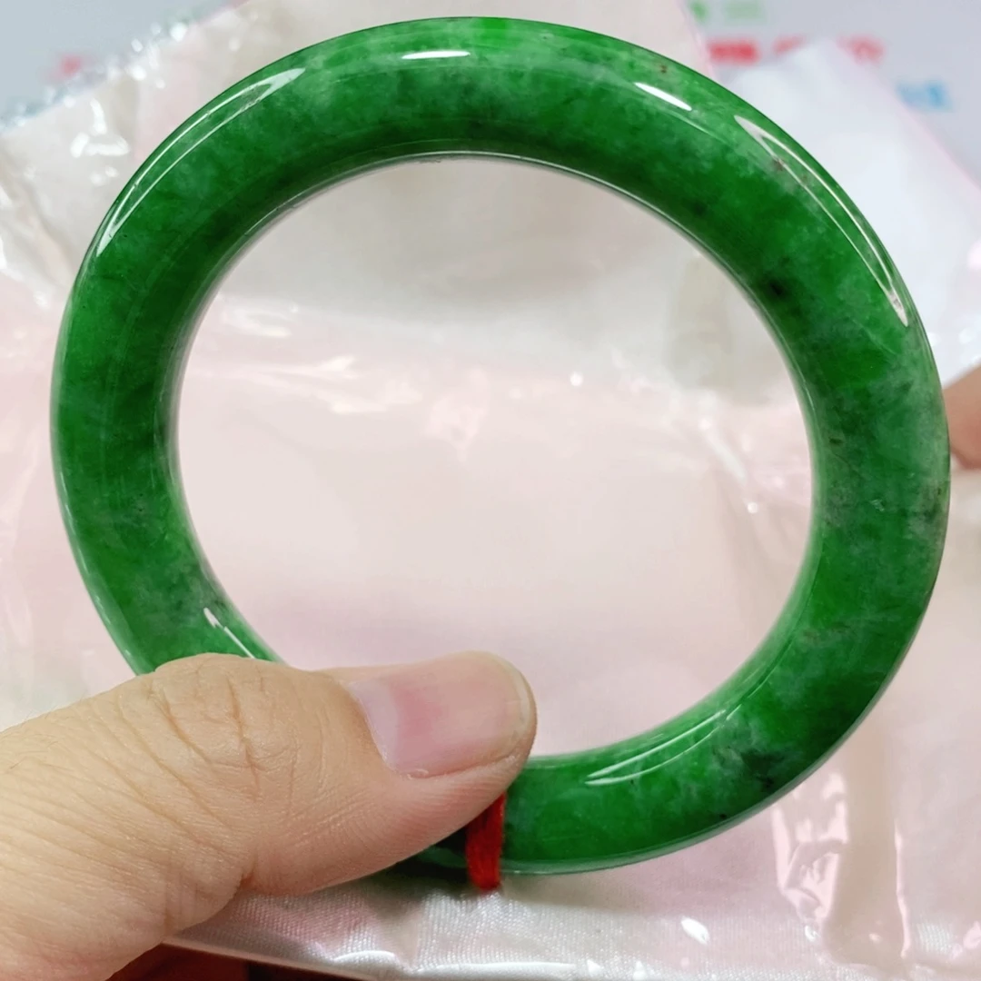 未镶嵌手镯翡翠55圈口圆条