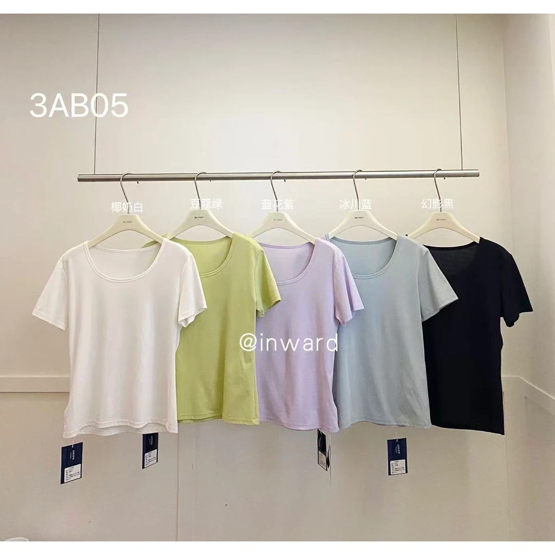 简约百搭休闲时尚纯色舒适T恤#3AB05