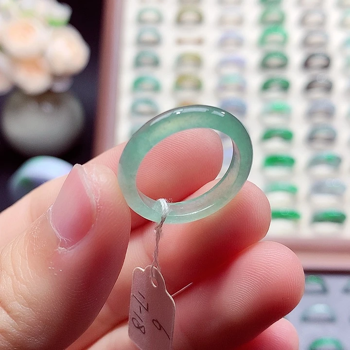 翡翠未镶嵌戒指17-18号