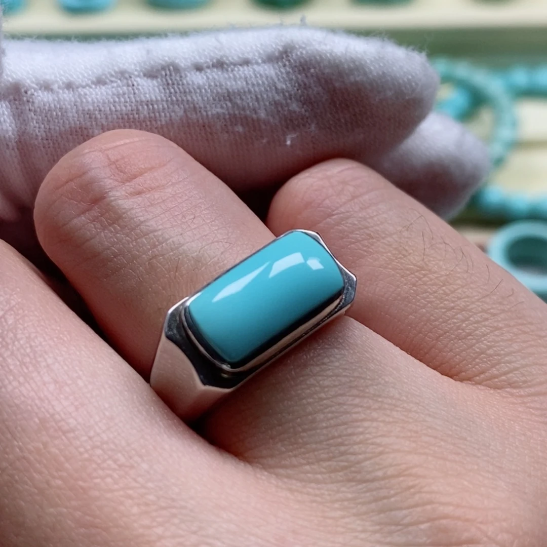 绿松石珠宝奇石银S925镶嵌