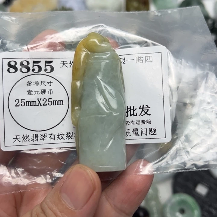 翡翠未镶嵌颈饰8855