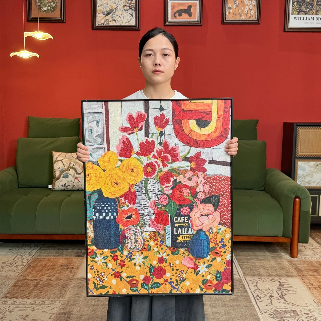 现代客厅装饰画花卉壁画G015卧室背景墙挂画6080