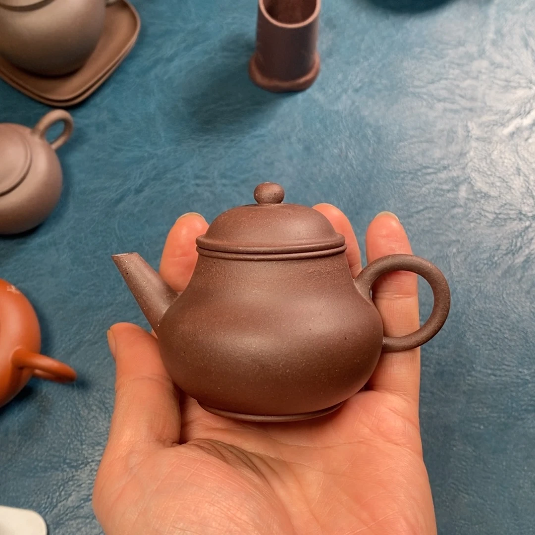 紫砂茶壶底槽青芭乐110cc