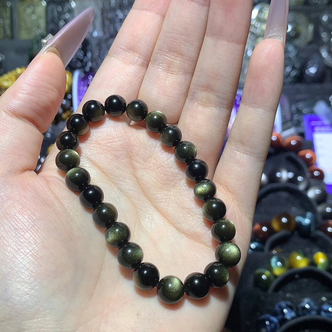 黑曜岩未镶嵌手串手串