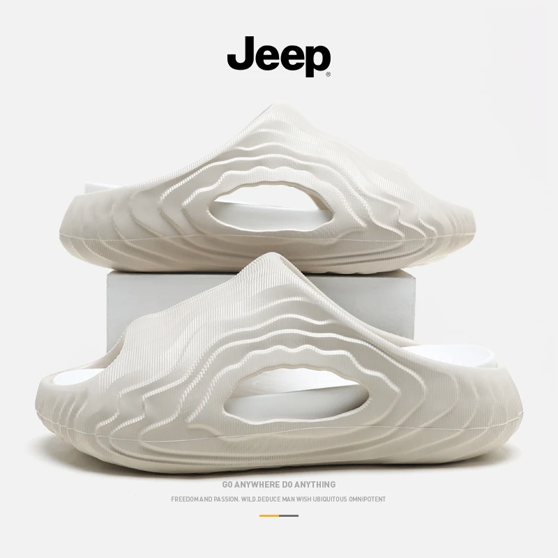 JEEP/吉普运动一字型四季防滑夏季一字拖超软户外凉拖鞋ins潮流