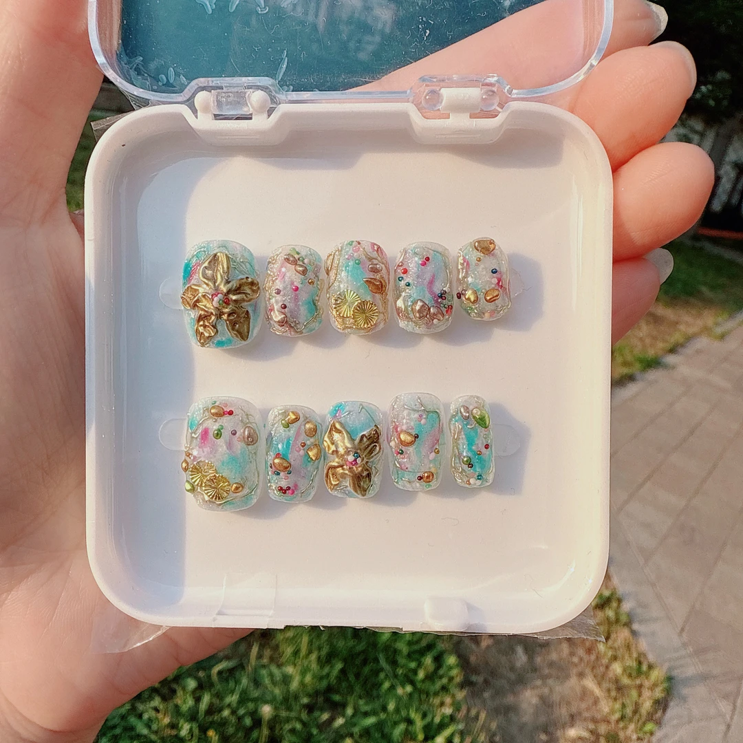 天池~最猛指甲盖儿气质复古小众手工穿戴甲