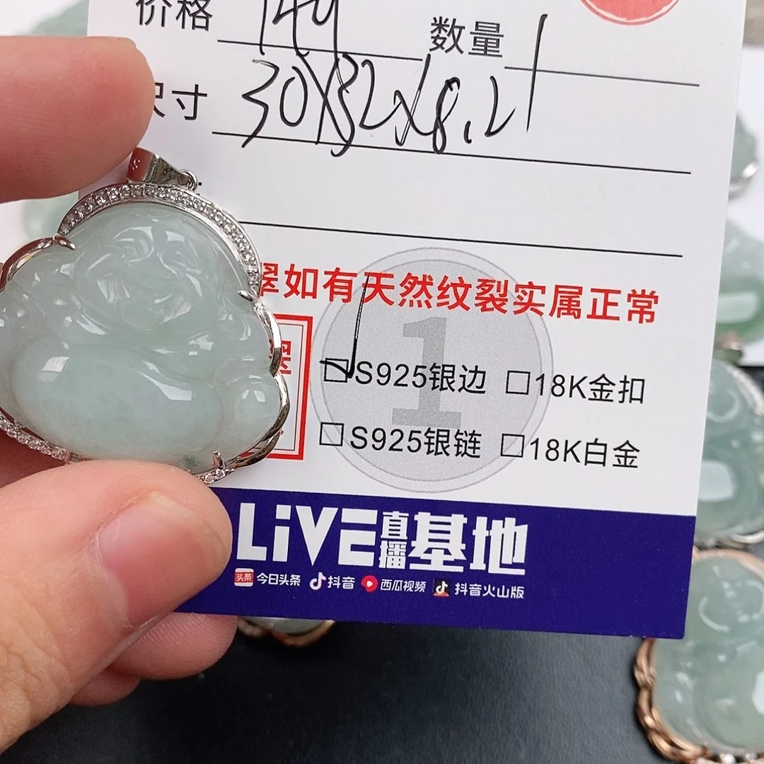 翡翠银S925镶嵌颈饰