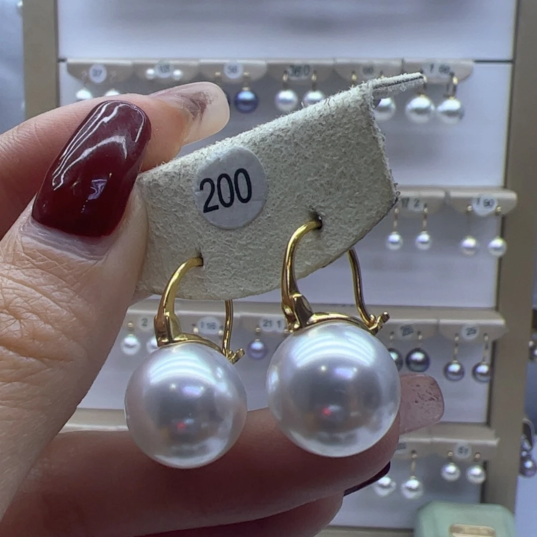 淡水珍珠耳饰银S925镶嵌