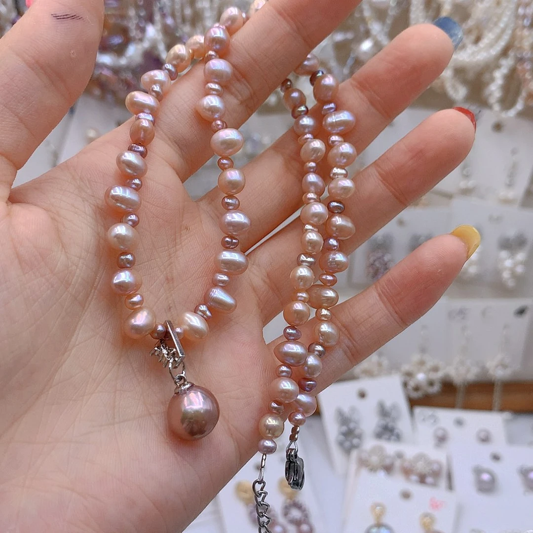 银S925镶嵌淡水珍珠发饰s***n