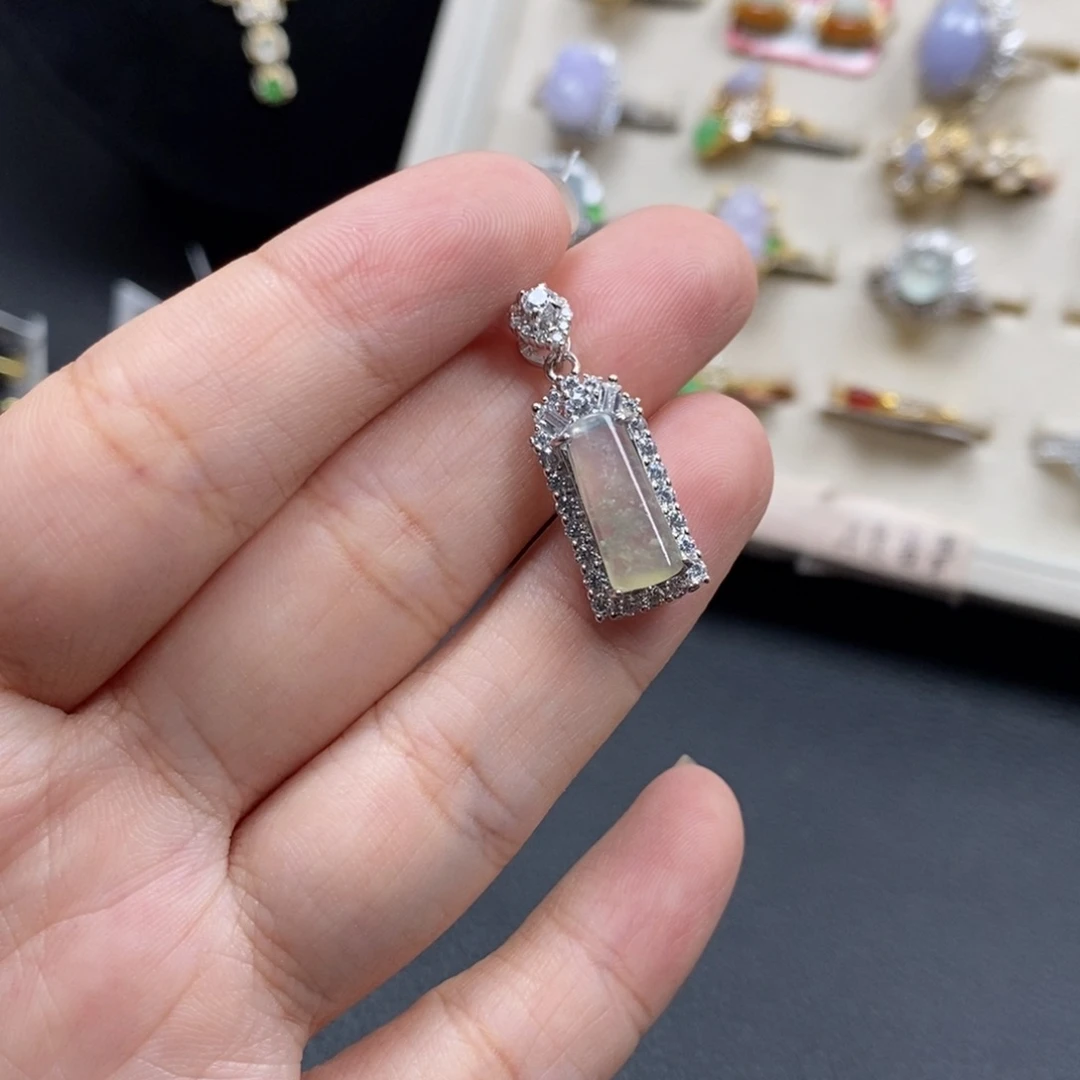 翡翠银S925镶嵌戒指