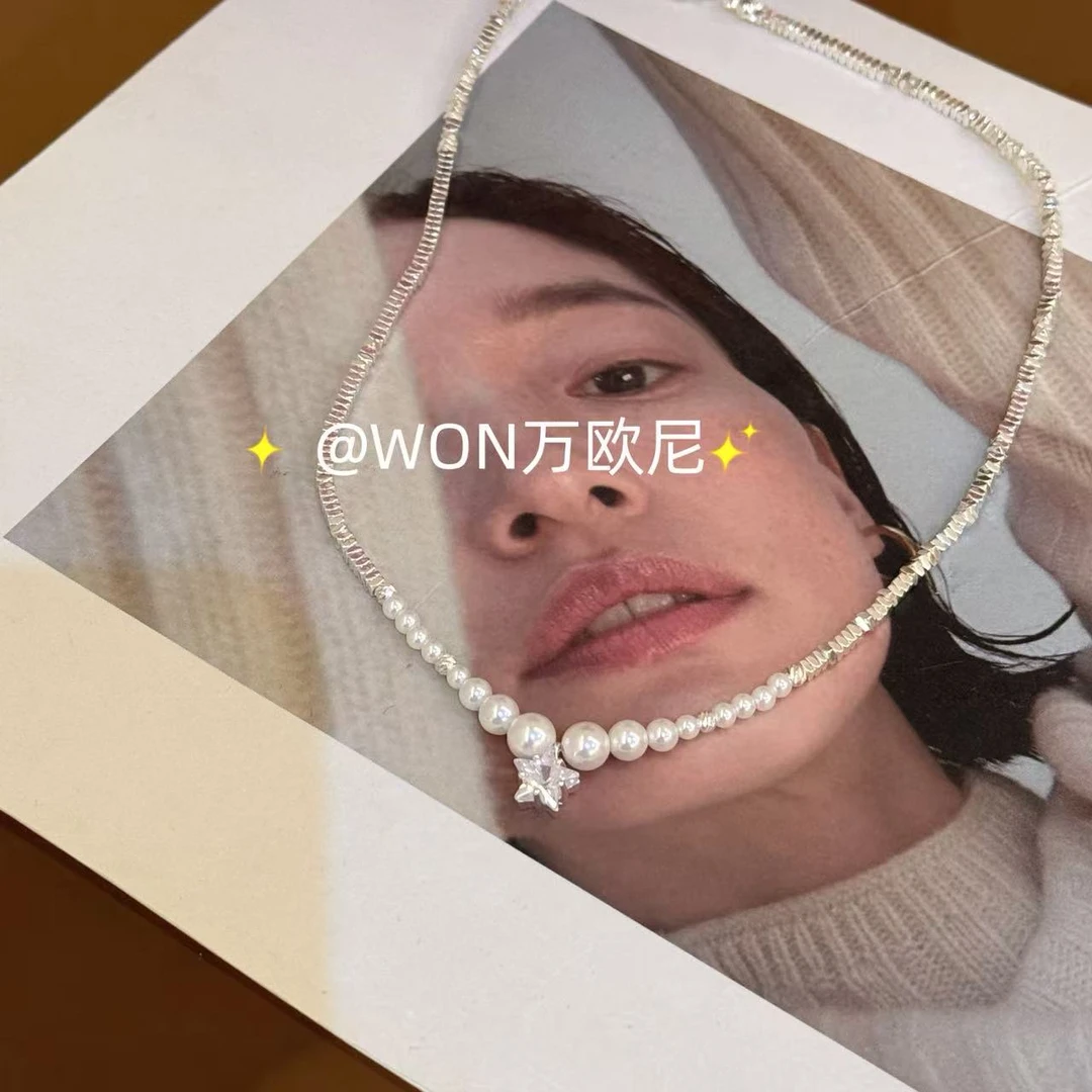 铜合金仿珍珠项链 CHANGE x 小行星猪猪项链韩系公主风 主X346