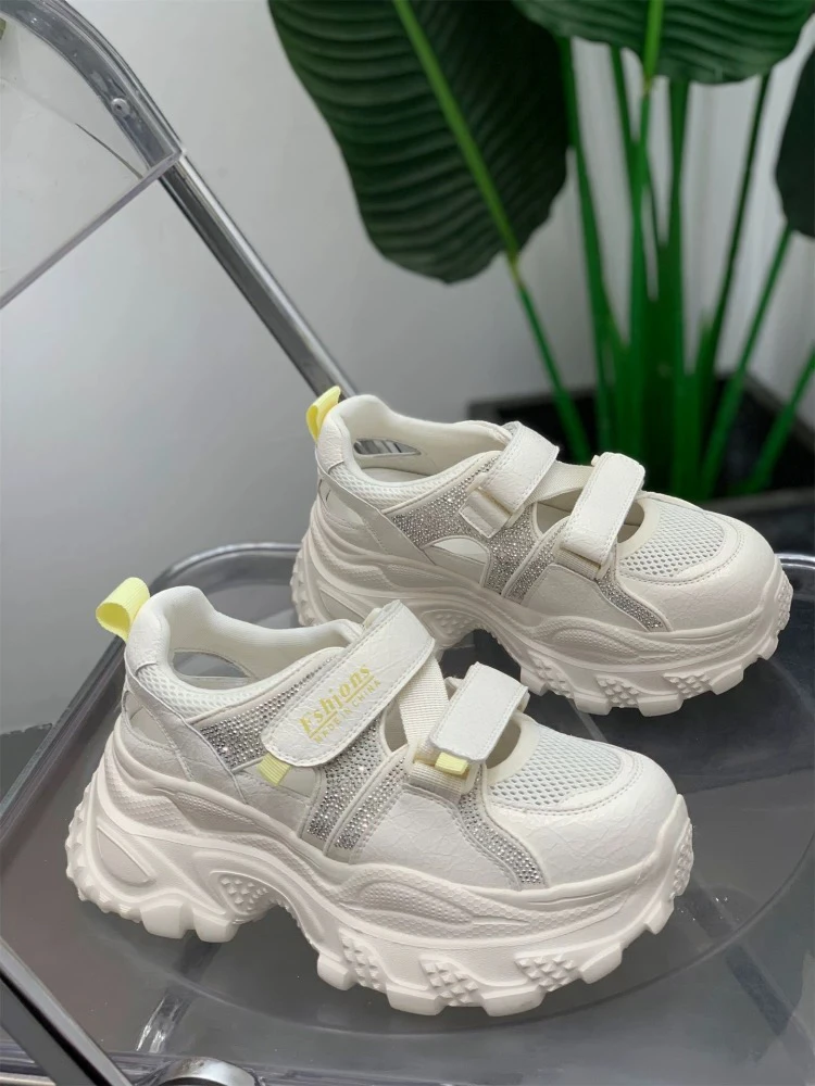 镂空老爹鞋夏季厚底时尚休闲鞋凉鞋潮流高智淡人风