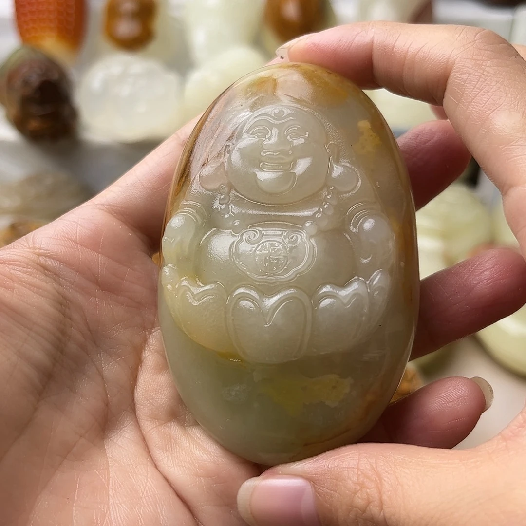 石材方解石手把摆件不退换佛