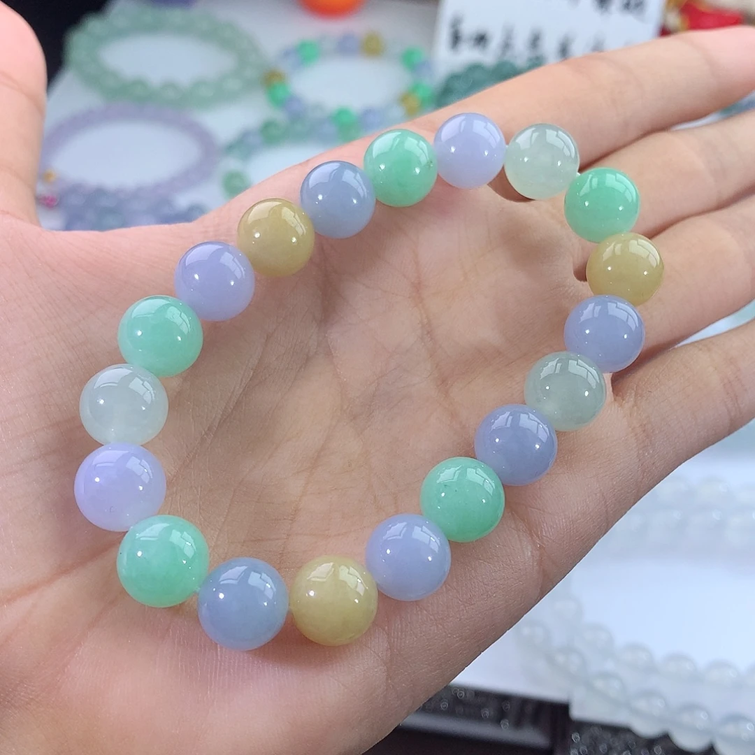 未镶嵌手链翡翠翡翠多宝手串
