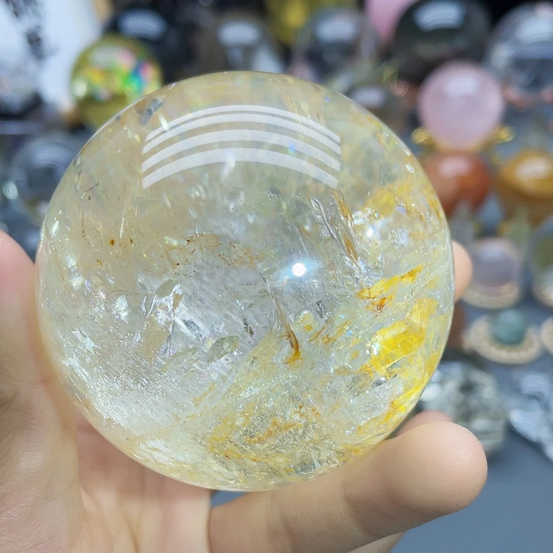 未镶嵌珠宝半成品水晶天然浇花69.5mm