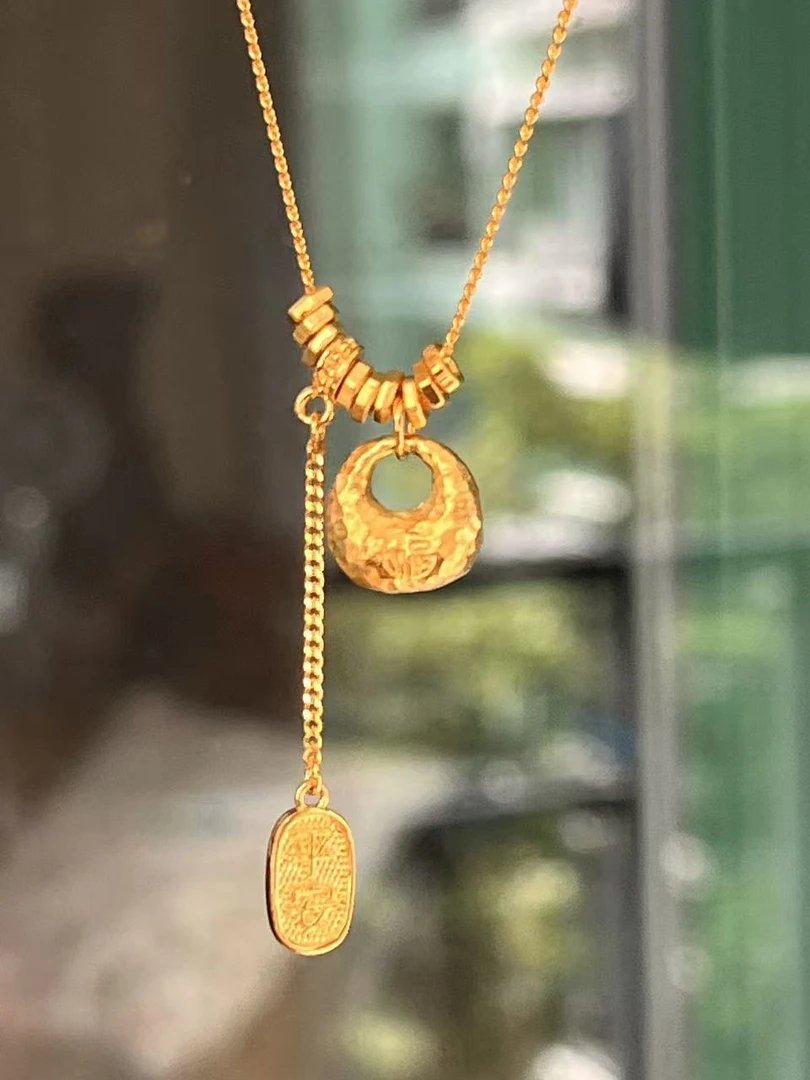 足金999小胖福套链5G工艺