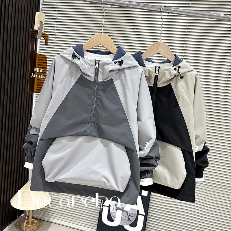 【淏妈原创】青少年童装男童秋装外套大童春秋痞帅炸街男孩冲锋衣服