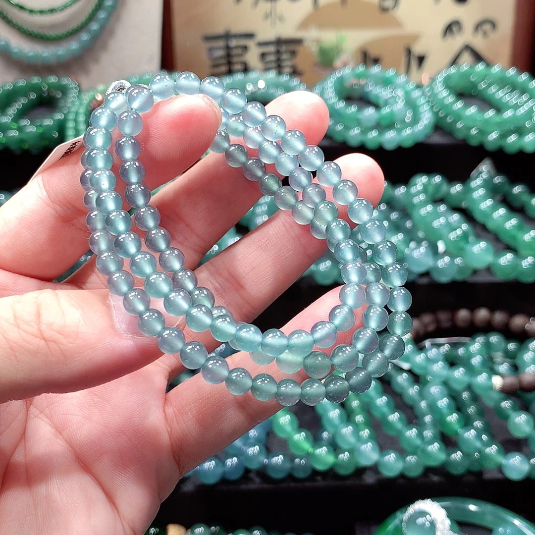 翡翠未镶嵌手链卡5.5