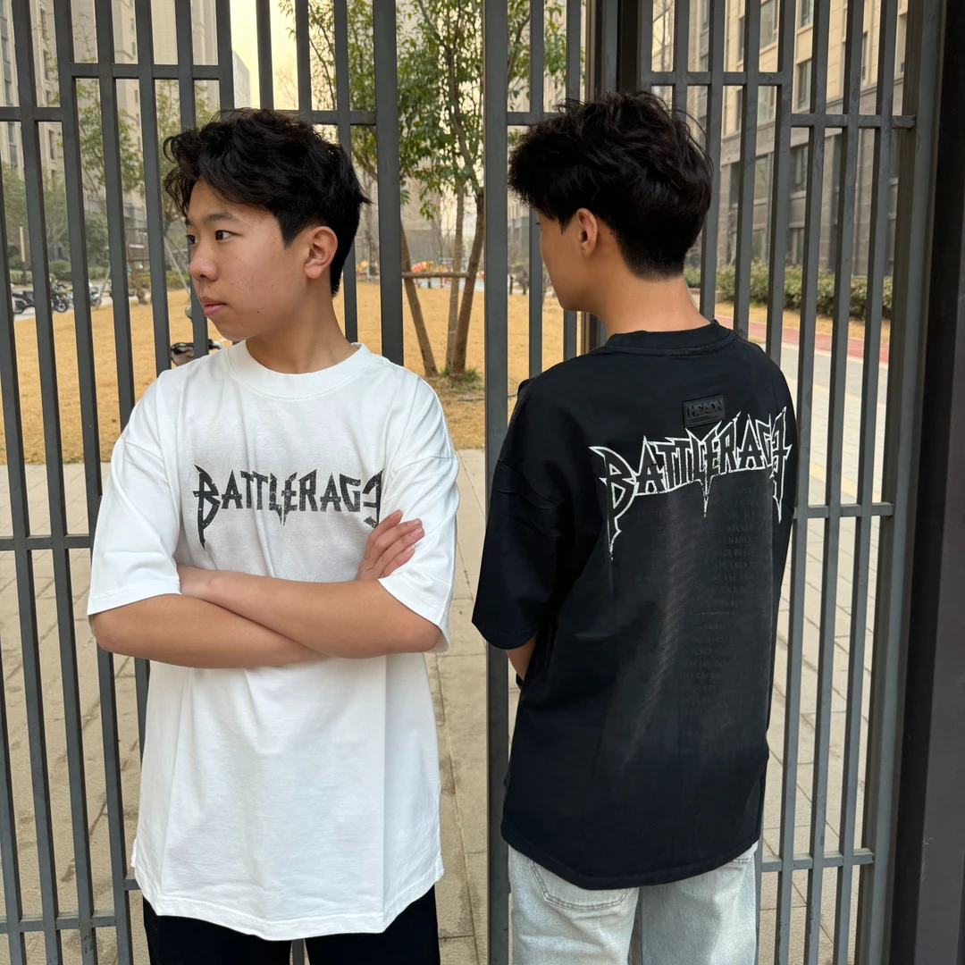 2025新款潮牌重工洗水短袖