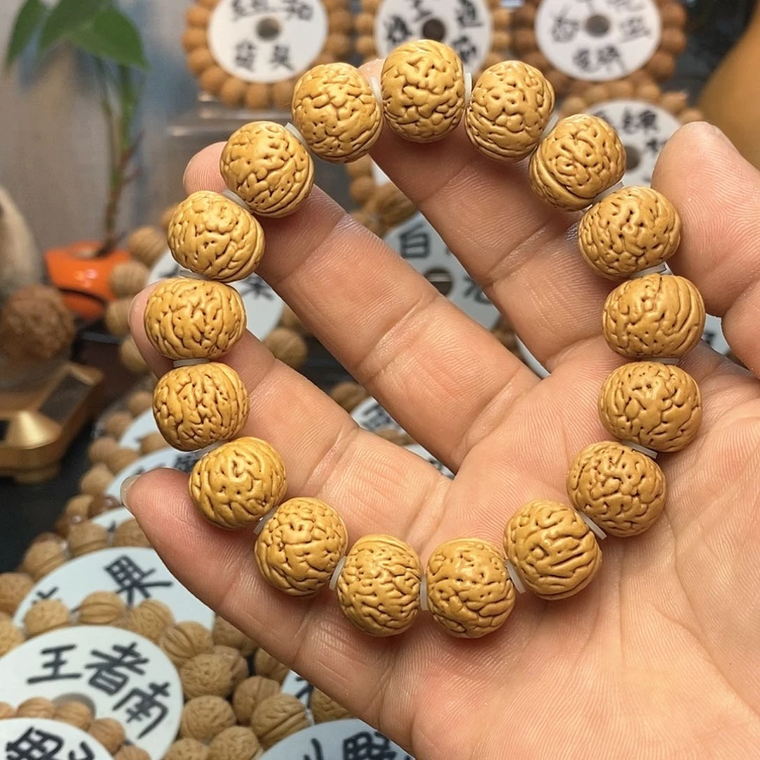【闪购商品】槿桃核手串盘锦红魔