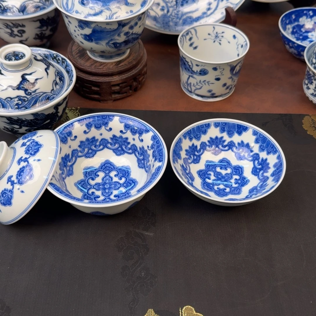 我***啊摆件宝相盖碗主人杯