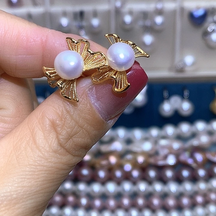 珠宝首饰银S925镶嵌淡水珍珠