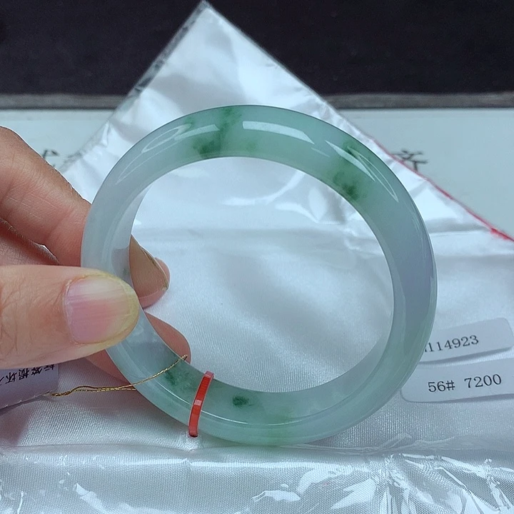 翡翠未镶嵌手镯56圈4923