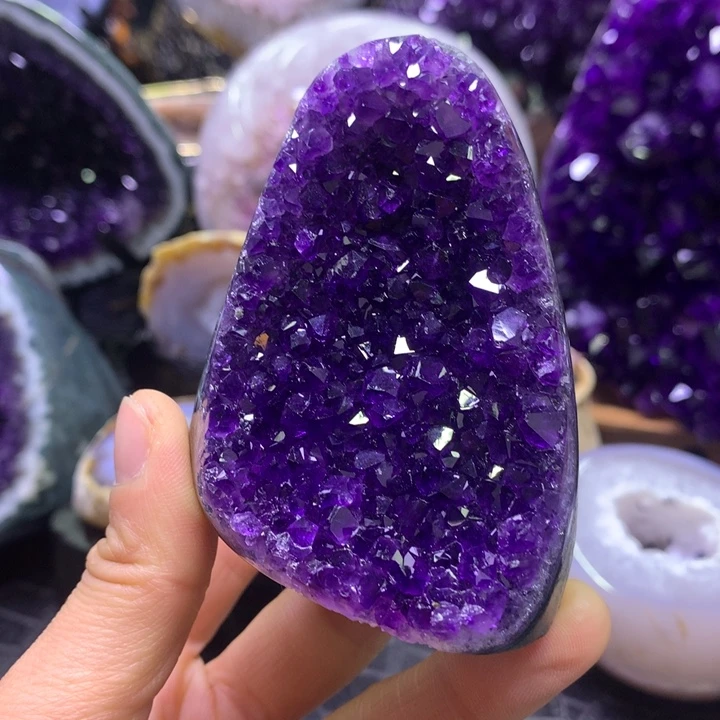 水晶福利紫晶簇未镶嵌