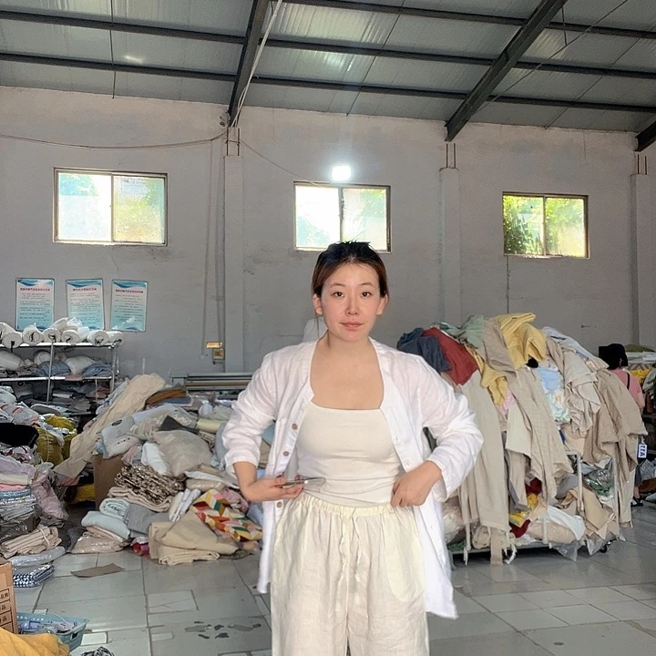 棉棉亚麻长裤萝卜裤白色XL码 120斤以内