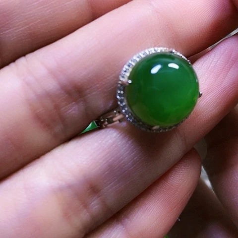 和田玉银S925镶嵌挂件