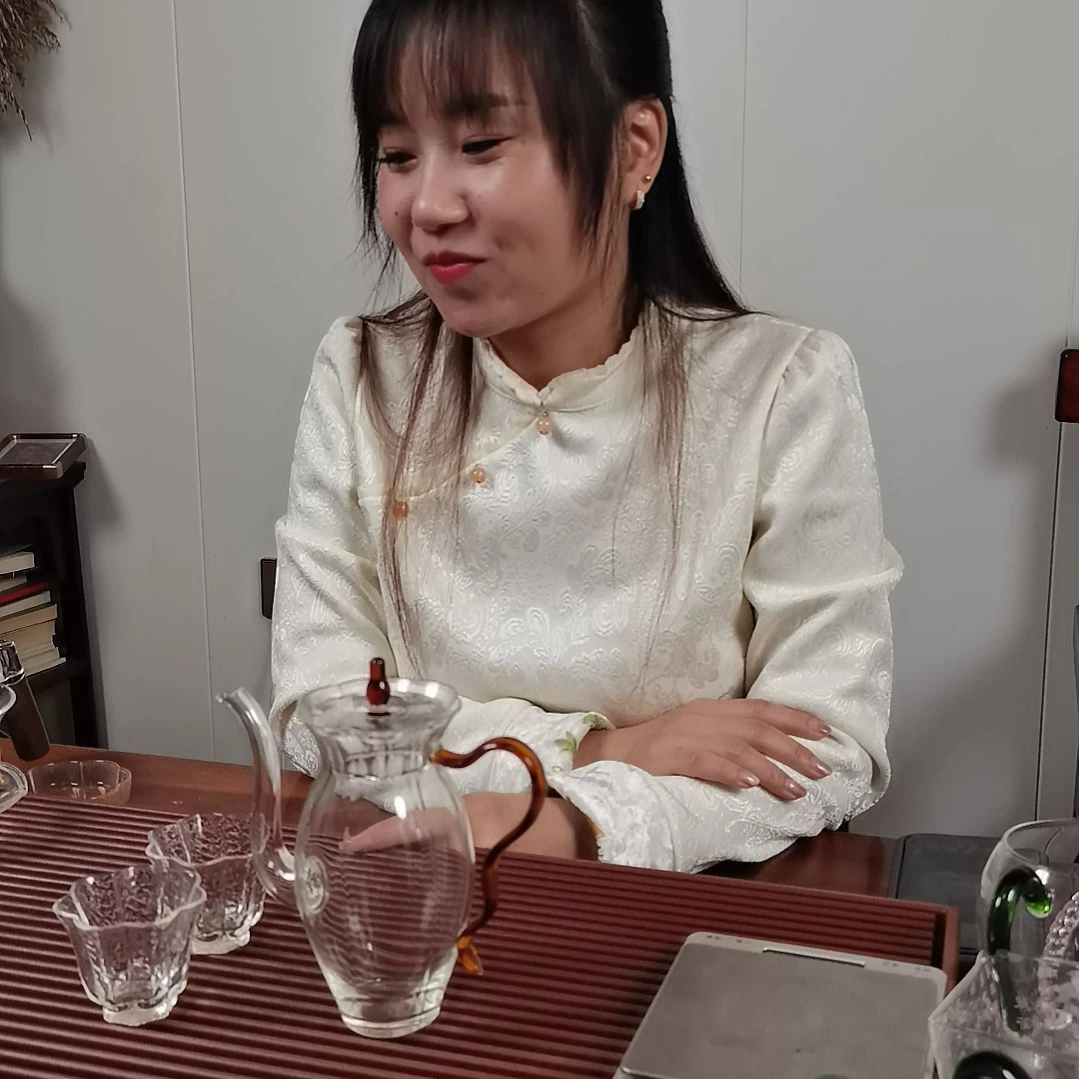 高硼硅玻璃手柄款水仙壶配两支小杯