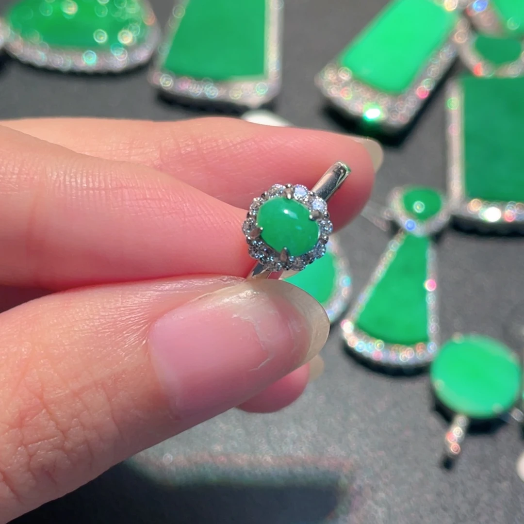 翡翠银S925镶嵌颈饰