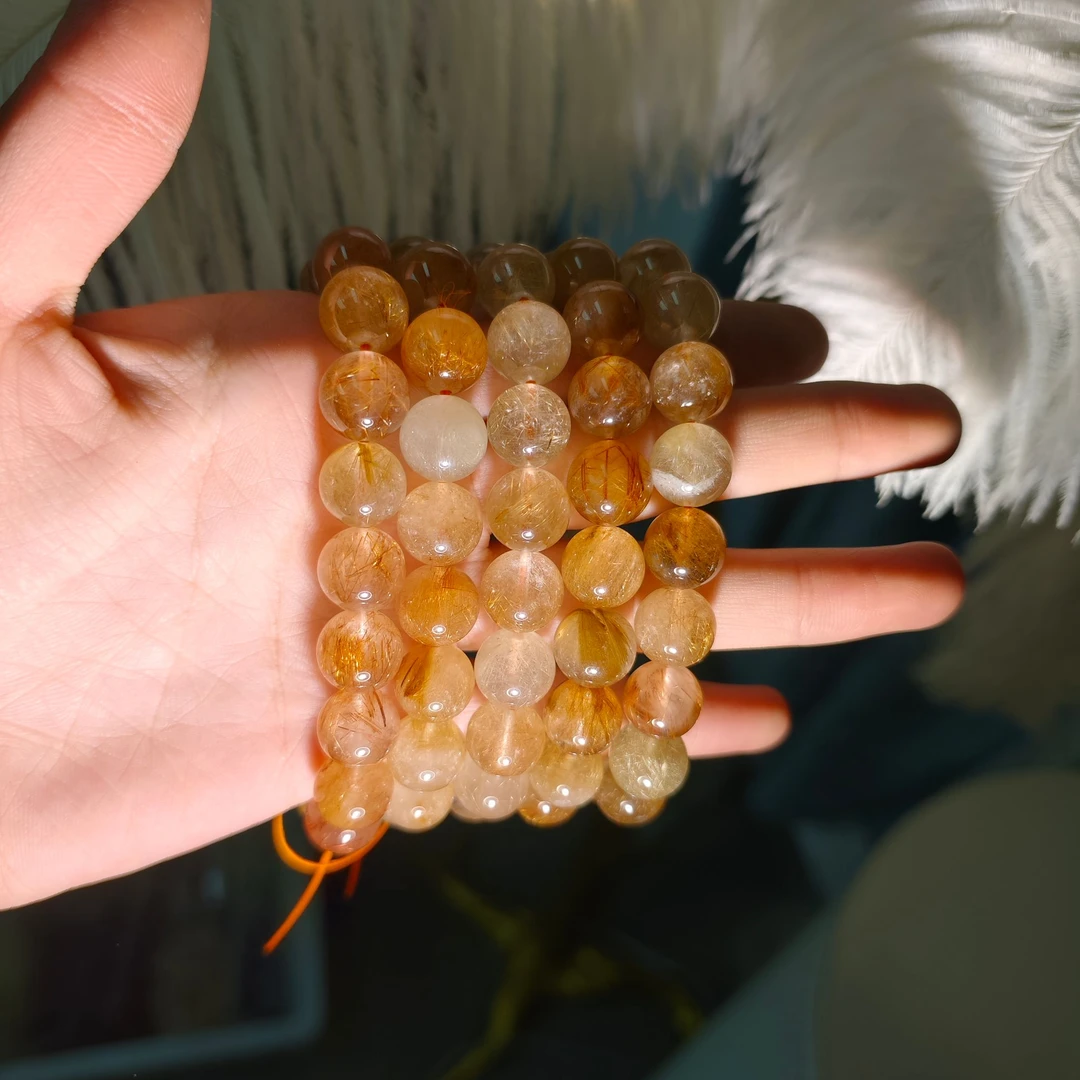 【遇见轻奢珠宝】-0098-天然水晶发晶手链11-12多样性发1