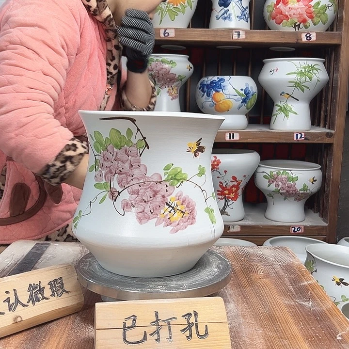 摆件小蛮腰紫藤新款陶瓷陶瓷