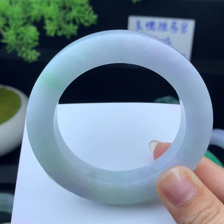 定制翡翠未镶嵌翡翠手镯55-57