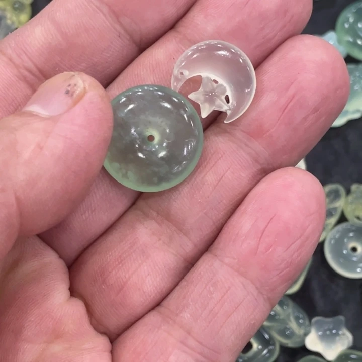 蛇纹石玉合金颈饰