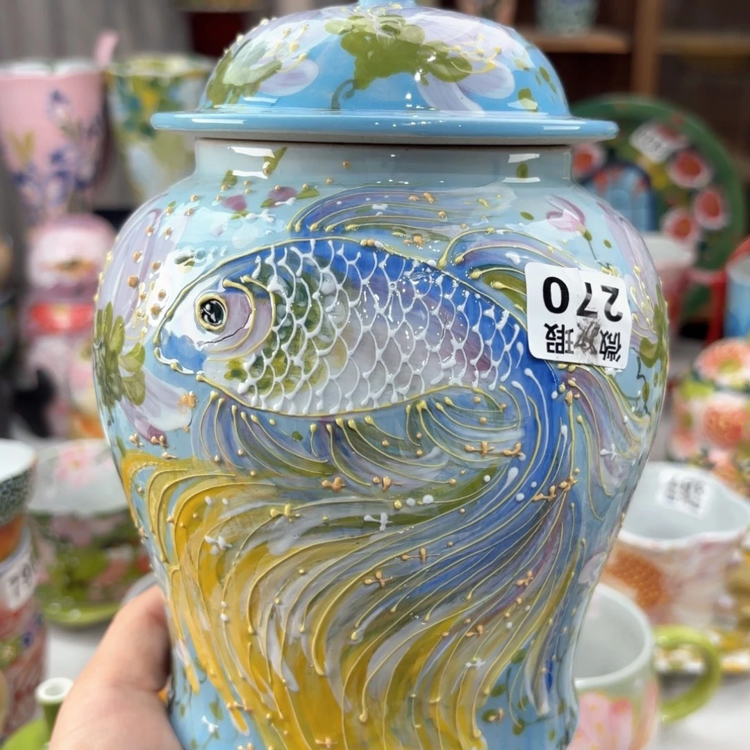 景德镇手绘高温釉下彩陶瓷茶具