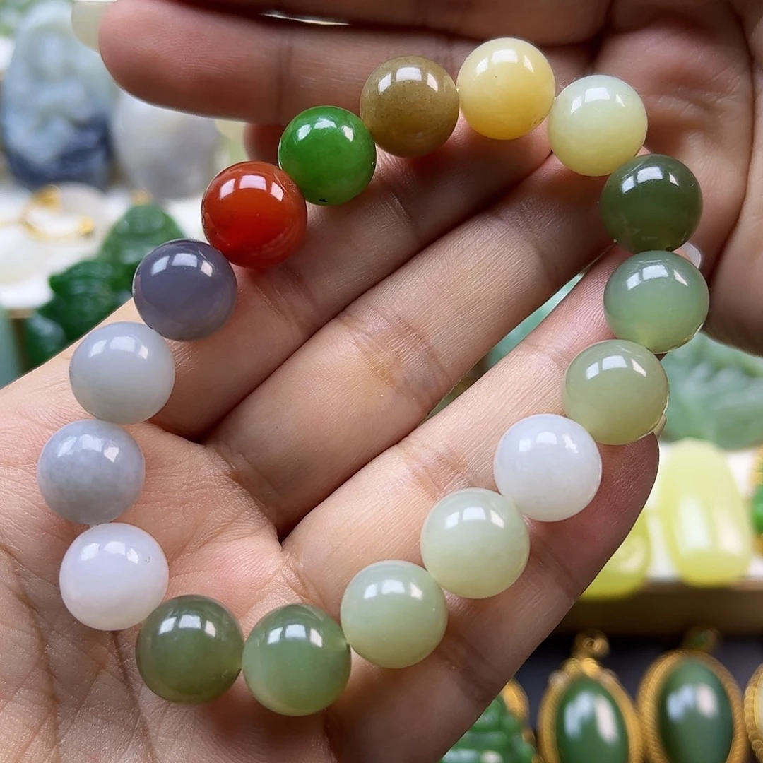 和田玉未镶嵌手串卡12