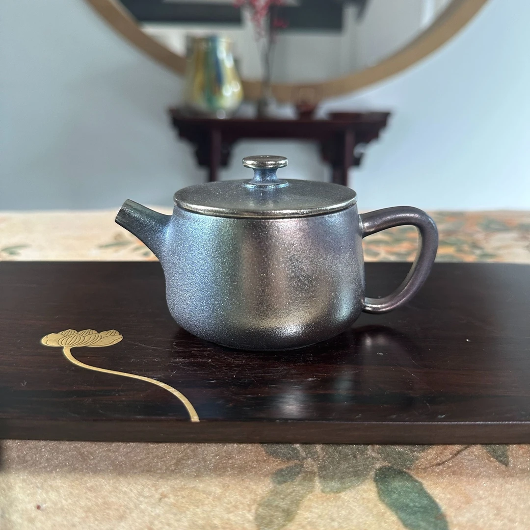 JSZT五素堂紫泥小品柴烧汉瓦壶