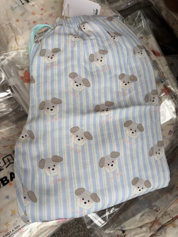 老莫推荐非常好看儿童裤子（蓝色小狗）