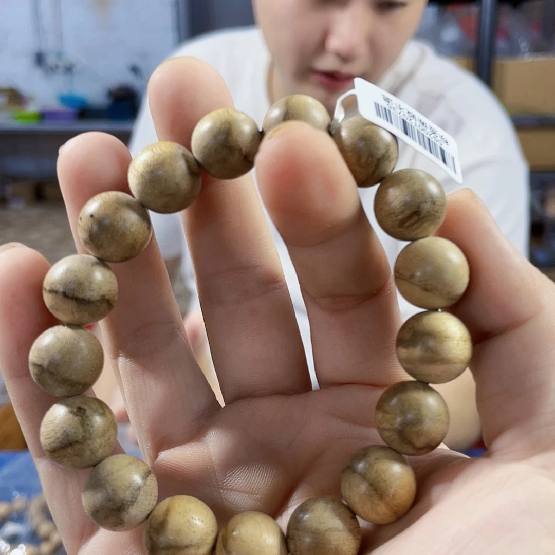 手串沉香野生菩萨棋圆珠单圈1.3/10克多样性发一