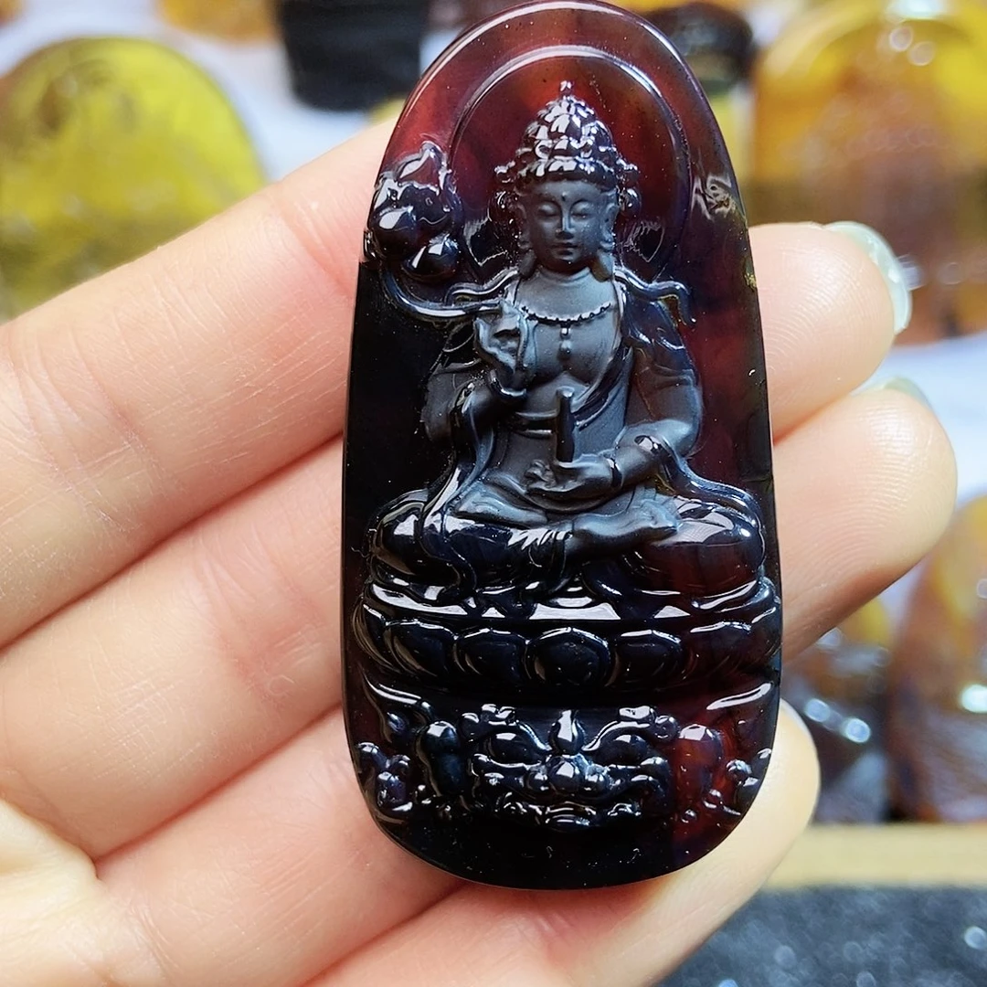琥珀颈饰未镶嵌大势至